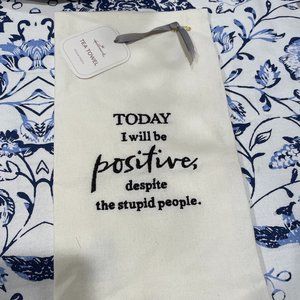 Hallmark Embroidered Tea Towel 26x18" NWT